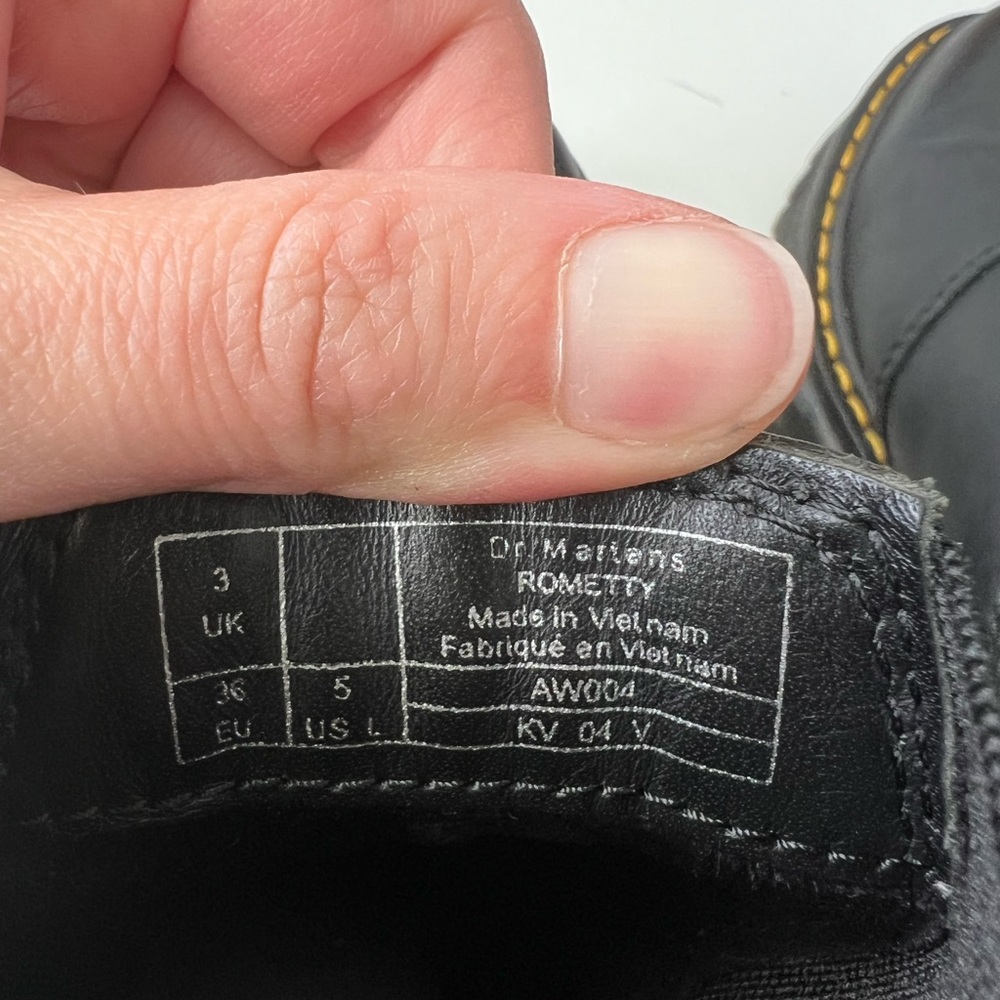 Dr Marten ROMETTY WYOMING LEATHER PLATFORM CHELSEA BOOTS Black US 5 EU 36 - Picture 6 of 11